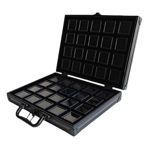 LfrXtra Aufbewahrungsboxen, praktischer Aluminium-Schmuckstein-Aufbewahrungskoffer mit Schaumstoffeinsatz für sicheren Schutz von Schmuck und Komfort auf Reisen von LfrXtra