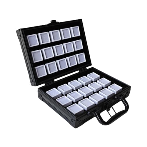 LfrXtra Aufbewahrungsboxen, praktischer Aluminium-Schmuckstein-Aufbewahrungskoffer mit Schaumstoffeinsatz für sicheren Schutz von Schmuck und Komfort auf Reisen LfrXtra Aufbewahrungsboxen, praktischer Aluminium-Schmuckstein-Aufbewahrungskoffer mit Schaumstoffeinsatz für sicheren Schutz von Schmuck und Komfort auf Reisen von LfrXtra