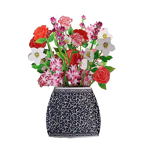 LfrXtra Blumenvase Grußkarte Multifunktion Handschrift Handschrift Blessing Card Supplies Handschrift Girl Boys Geburtstagsfestival von LfrXtra