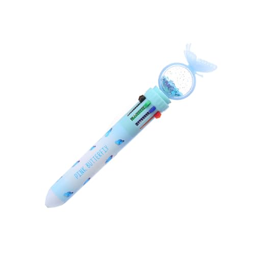LfrXtra Bürobedarf, Pailletten, mehrfarbiger Stift, 10 Farb-in-1-Kugelschreiber, 0,5 mm, glatt zu schreiben, zum Schreiben von Tagebüchern, Strumpffüllern von LfrXtra
