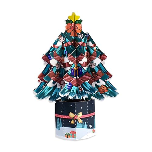 LfrXtra Festliche Weihnachtskollektion 3D Grußkarte Mit Segen Nachrichten Geschenkkarte Für Festliche Feierlichkeiten Accessoire von LfrXtra