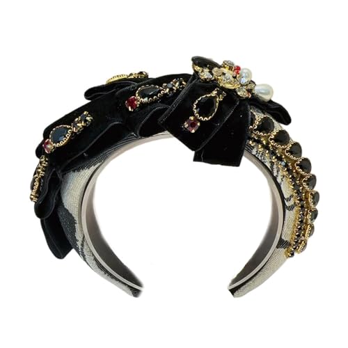 LfrXtra Haarreif mit Schleife, Foto-Requisiten, lustiges Stirnband, Party, Blingbling, Karaoke-Party, Haarreif, Schmucksteine, Kopfbedeckung für die Bühne LfrXtra Haarreif mit Schleife, Foto-Requisiten, lustiges Stirnband, Party, Blingbling, Karaoke-Party, Haarreif, Schmucksteine, Kopfbedeckung für die Bühne von LfrXtra