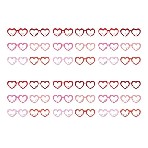 LfrXtra Heimtextilien, 36 Stück herzförmige Valentinsbrillen, Papierbrillen, Schmuck für Urlaub, Kostümzubehör und Party-Dekorationen LfrXtra Heimtextilien, 36 Stück herzförmige Valentinsbrillen, Papierbrillen, Schmuck für Urlaub, Kostümzubehör und Party-Dekorationen von LfrXtra