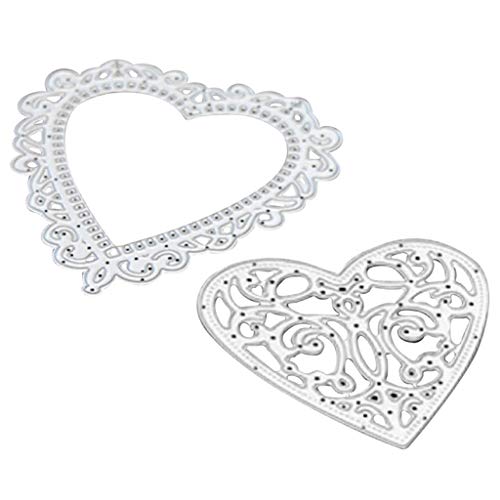 LfrXtra Metall-Stanzformen in Herzform, Prägepapier, Karten, Basteln, Scrapbooking, für Bastelarbeiten von LfrXtra