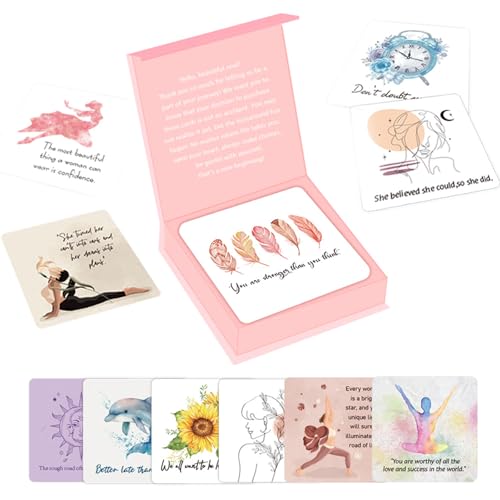 LfrXtra Packung Von 50 Erhebenden Grußkarten Die Mit Positiven Positiven Motivierenden Zitaten Positive Positive Karten Überfüllt Sind von LfrXtra