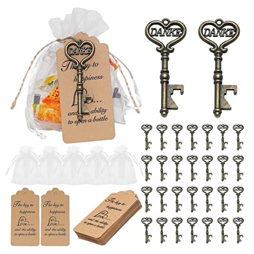 LfrXtra Rustikales Skelett Für Schlüsselflaschenöffner Mit Geschenkbag Hochzeitstag Party Getränkendeflasche Gäste Souvenirs 5 von LfrXtra