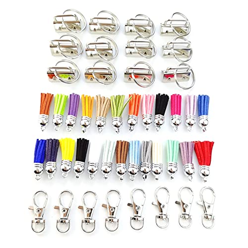 LfrXtra Schlüssel-Hardware-Set mit 75 Stück, mit Quasten, Projekthandwerk, handgefertigt, für Schmuck, Verschlüsse, Gürtel, Koffer, Taschen, Bänder, handgefertigtes Webzubehör von LfrXtra