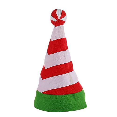 LfrXtra Weihnachtsdekoration, Weihnachtsmann-Hut, gestreift, Party, Verkleidung, Neujahr, Bühnenrequisiten, Bommel, Weihnachten, Familientreffen, Kopfbedeckung von LfrXtra