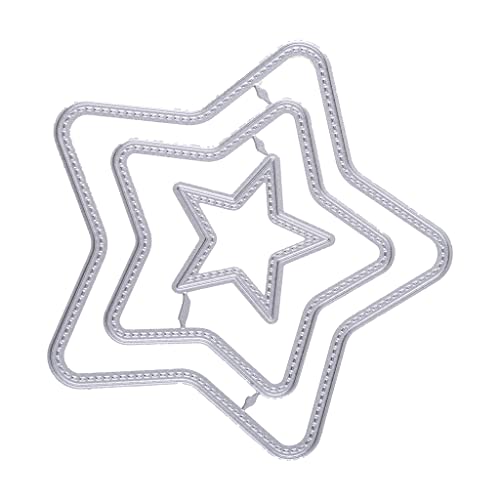 Metall-Stanzformen in Sternform, Stanzschablonen zum Prägen von Papier, Leder, Scrapbooking, Kartenherstellung von LfrXtra