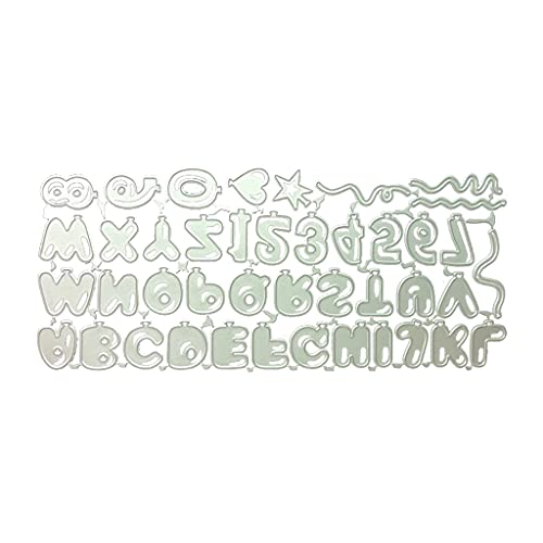 Metall-Stanzformen mit Buchstaben-Zahlen-Motiv, Stanzschablonen zum Prägen von Papier, Leder, Scrapbooking, Kartenherstellung von LfrXtra