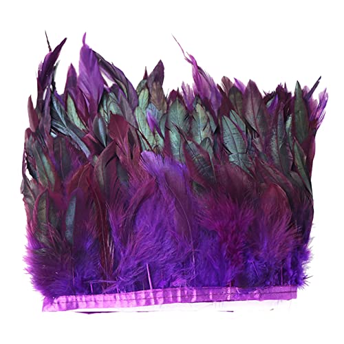 Natürliche Rooster Randverkleidung 1 Yard Nähen Federhandwerk Dekorationen Für Kleidung Accessoires Handwerk Feder von LfrXtra