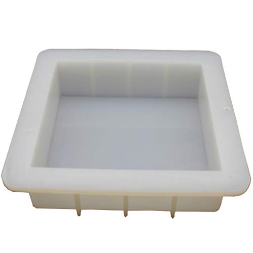 Quadratische Silikonplattenform für Seifenherstellung, 15,2 cm, Fassungsvermögen: 1100 ml Quadratische Silikonplattenform für Seifenherstellung, 15,2 cm, Fassungsvermögen: 1100 ml von LfrXtra
