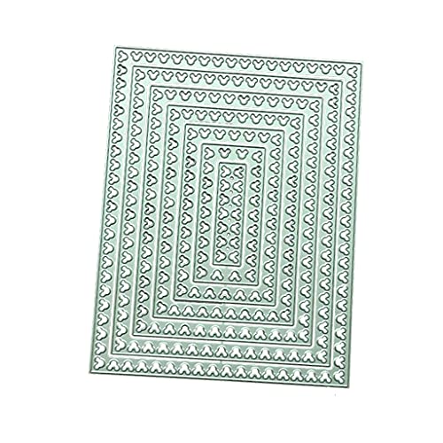 Rechteckige Metall-Stanzschablone für Scrapbooking, Alben, Papiervorlage von LfrXtra