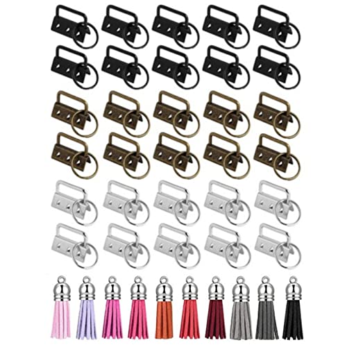 Schlüsselanhänger mit Schlüsselringen, 32 mm, Schlüssel-Hardware-Set für die Herstellung von Armbändern, Schlüsselanhängern von LfrXtra