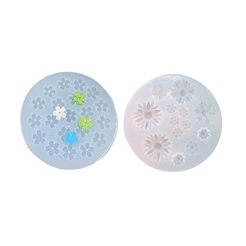 Silikonform mit Blumen-Ohrringen, Schlüsselanhänger für Autoanhänger, Heimdekoration, Kristall-Epoxidharz-Form, Schmuckherstellung von LfrXtra