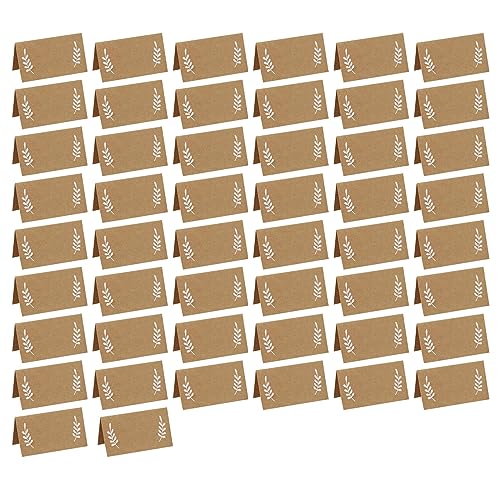 Tischkarten für Hochzeiten, 50 Stück, braune Namenskarten für Tischdekoration, Kraftpapier, Tischkarte, Hochzeit für Geburtstag, Abendessen Tischkarten für Hochzeiten, 50 Stück, braune Namenskarten für Tischdekoration, Kraftpapier, Tischkarte, Hochzeit für Geburtstag, Abendessen von LfrXtra