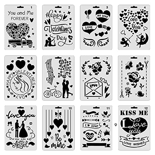 Valentinstag Dekorative Schablone 7x5inch Haustier Malerei Vorlage Zum Malen Auf Papier Canvas Holz Plastik Hochzeitsfeier von LfrXtra