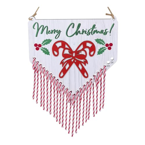 Weihnachts-Countdown-Ornament aus Holz, Banner-Form für aufregende Feiertagsfeiern, Party-Ornamente von LfrXtra