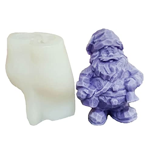 Weihnachtsmann-Silikonformen, 3D-Weihnachtsmann, handgefertigte Seifenform, Gießen für Kuchendekoration, Dekoration von LfrXtra
