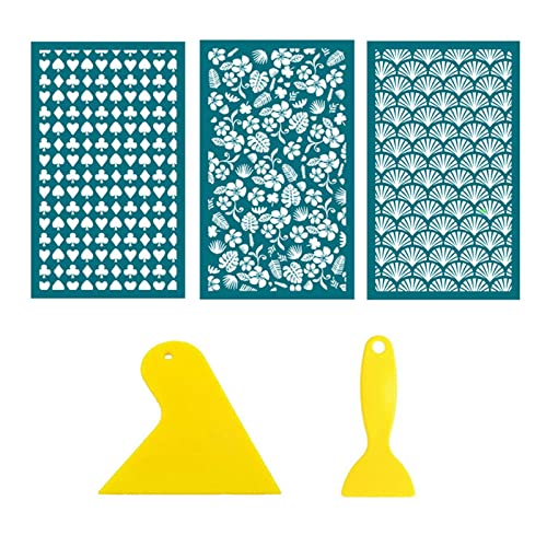 Wiederverwendbare Siebdruck-Schablonen zum Bedrucken von Ton, Stoff, Papier, Ton, Ohrringen, Schmuckherstellung, Dekorationen, Scrapbooking von LfrXtra