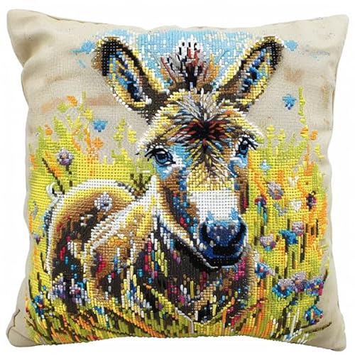 Lfynior DIY Kreuzstichkissen Esel Stickkissen zum Selbersticken 45X45cm Stickpackung Stickset Kreuzstich Kissen zum Basteln Stickkissen Stickpackung mit Vorgedruckt Kreuzstichmotiv Lfynior DIY Kreuzstichkissen Esel Stickkissen zum Selbersticken 45X45cm Stickpackung Stickset Kreuzstich Kissen zum Basteln Stickkissen Stickpackung mit Vorgedruckt Kreuzstichmotiv von Lfynior