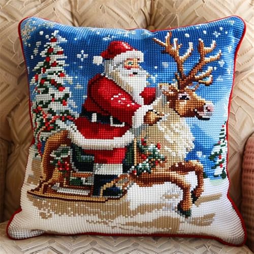Lfynior DIY Kreuzstichkissen Weihnachten Stickkissen mit Muster 45X45cm Stickpackung Stickset Kreuzstich Kissen zum Basteln Stickkissen Stickpackung mit Vorgedruckt Kreuzstichmotiv Lfynior DIY Kreuzstichkissen Weihnachten Stickkissen mit Muster 45X45cm Stickpackung Stickset Kreuzstich Kissen zum Basteln Stickkissen Stickpackung mit Vorgedruckt Kreuzstichmotiv von Lfynior