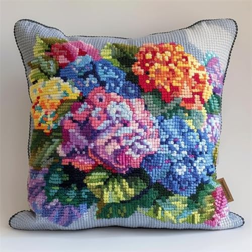 Lfynior Kreuzstich Kissen Set Hortensie Stickkissen zum Selbersticken 45X45cm Stickpackung Stickset Kreuzstich Kissen zum Basteln Stickkissen Stickpackung mit Vorgedruckt Kreuzstichmotiv Lfynior Kreuzstich Kissen Set Hortensie Stickkissen zum Selbersticken 45X45cm Stickpackung Stickset Kreuzstich Kissen zum Basteln Stickkissen Stickpackung mit Vorgedruckt Kreuzstichmotiv von Lfynior