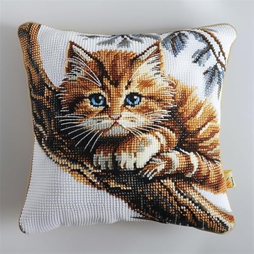 Lfynior Kreuzstich Kissen Set Katze Stickkissen zum Selbersticken 45X45cm Stickpackung Stickset Kreuzstich Kissen zum Basteln Stickkissen Stickpackung mit Vorgedruckt Kreuzstichmotiv Lfynior Kreuzstich Kissen Set Katze Stickkissen zum Selbersticken 45X45cm Stickpackung Stickset Kreuzstich Kissen zum Basteln Stickkissen Stickpackung mit Vorgedruckt Kreuzstichmotiv von Lfynior