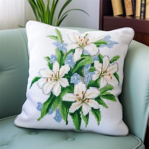 Lfynior Kreuzstich Kissen Set Vorgedruckt Blume Stickkissen zum Selbersticken 45X45cm Stickpackung Stickset Kreuzstich Kissen zum Basteln Stickkissen Stickpackung mit Vorgedruckt Kreuzstichmotiv Lfynior Kreuzstich Kissen Set Vorgedruckt Blume Stickkissen zum Selbersticken 45X45cm Stickpackung Stickset Kreuzstich Kissen zum Basteln Stickkissen Stickpackung mit Vorgedruckt Kreuzstichmotiv von Lfynior