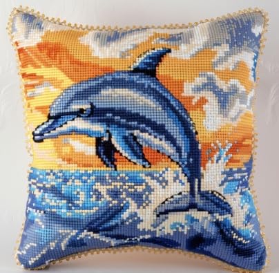 Lfynior Kreuzstich Kissen Set Vorgedruckt Delfin Stickkissen mit Muster 45X45cm Stickpackung Stickset Kreuzstich Kissen zum Basteln Stickkissen Stickpackung mit Vorgedruckt Kreuzstichmotiv Lfynior Kreuzstich Kissen Set Vorgedruckt Delfin Stickkissen mit Muster 45X45cm Stickpackung Stickset Kreuzstich Kissen zum Basteln Stickkissen Stickpackung mit Vorgedruckt Kreuzstichmotiv von Lfynior