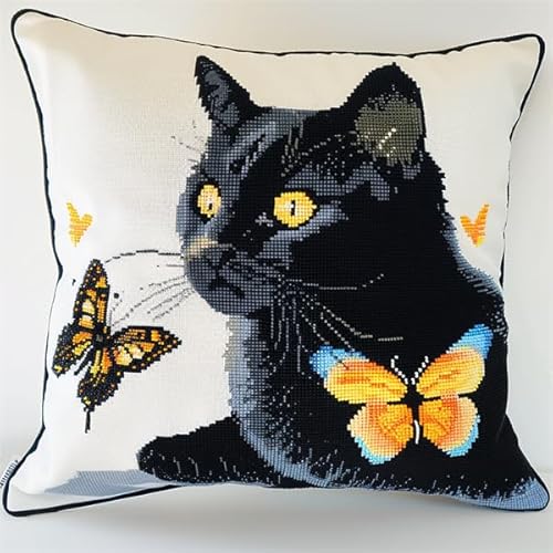 Lfynior Kreuzstich Kissen Set Vorgedruckt Katze Stickkissen zum Selbersticken 45X45cm Stickpackung Stickset Kreuzstich Kissen zum Basteln Stickkissen Stickpackung mit Vorgedruckt Kreuzstichmotiv Lfynior Kreuzstich Kissen Set Vorgedruckt Katze Stickkissen zum Selbersticken 45X45cm Stickpackung Stickset Kreuzstich Kissen zum Basteln Stickkissen Stickpackung mit Vorgedruckt Kreuzstichmotiv von Lfynior