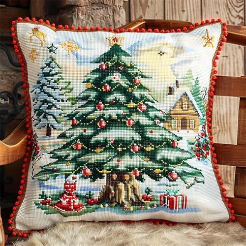 Lfynior Kreuzstich Kissen Set Vorgedruckt Weihnachten Stickkissen mit Muster 45X45cm Stickpackung Stickset Kreuzstich Kissen zum Basteln Stickkissen Stickpackung mit Vorgedruckt Kreuzstichmotiv Lfynior Kreuzstich Kissen Set Vorgedruckt Weihnachten Stickkissen mit Muster 45X45cm Stickpackung Stickset Kreuzstich Kissen zum Basteln Stickkissen Stickpackung mit Vorgedruckt Kreuzstichmotiv von Lfynior