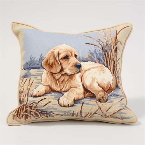 Lfynior Kreuzstichkissen Set Hund Stickkissen mit Muster 45X45cm Stickpackung Stickset Kreuzstich Kissen zum Basteln Stickkissen Stickpackung mit Vorgedruckt Kreuzstichmotiv Lfynior Kreuzstichkissen Set Hund Stickkissen mit Muster 45X45cm Stickpackung Stickset Kreuzstich Kissen zum Basteln Stickkissen Stickpackung mit Vorgedruckt Kreuzstichmotiv von Lfynior
