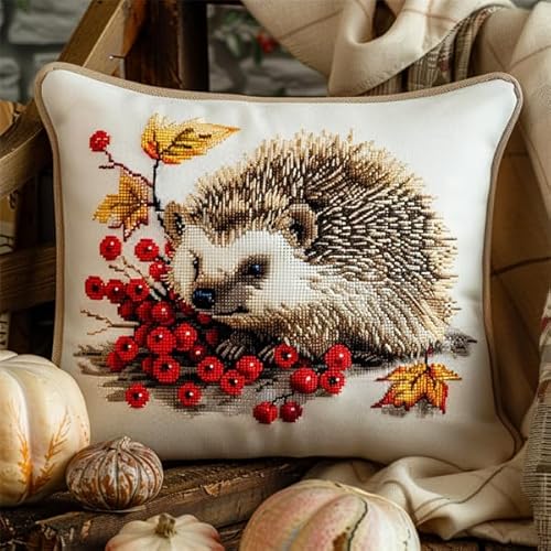 Lfynior Kreuzstichkissen Set Igel Stickkissen zum Selbersticken 45X45cm Stickpackung Stickset Kreuzstich Kissen zum Basteln Stickkissen Stickpackung mit Vorgedruckt Kreuzstichmotiv Lfynior Kreuzstichkissen Set Igel Stickkissen zum Selbersticken 45X45cm Stickpackung Stickset Kreuzstich Kissen zum Basteln Stickkissen Stickpackung mit Vorgedruckt Kreuzstichmotiv von Lfynior