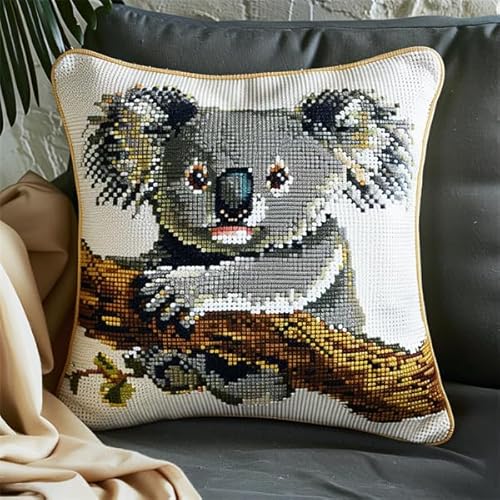 Lfynior Kreuzstichkissen Set Koala Stickkissen mit Muster 45X45cm Stickpackung Stickset Kreuzstich Kissen zum Basteln Stickkissen Stickpackung mit Vorgedruckt Kreuzstichmotiv Lfynior Kreuzstichkissen Set Koala Stickkissen mit Muster 45X45cm Stickpackung Stickset Kreuzstich Kissen zum Basteln Stickkissen Stickpackung mit Vorgedruckt Kreuzstichmotiv von Lfynior