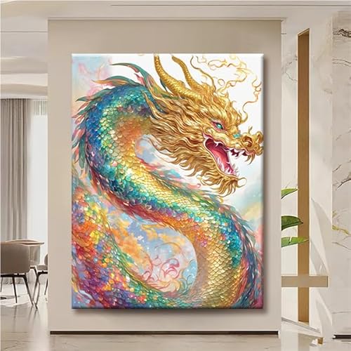 Lfynior Stickpackung Kreuzstich Drachen 14CT Stickerei-Kreuzstich-Set 40cmX50cm DIY Vorgedruckt Stickbilder Stickset Handwerk Home Decor Starter-Set für Wandkunst-Heimdekoration Lfynior Stickpackung Kreuzstich Drachen 14CT Stickerei-Kreuzstich-Set 40cmX50cm DIY Vorgedruckt Stickbilder Stickset Handwerk Home Decor Starter-Set für Wandkunst-Heimdekoration von Lfynior