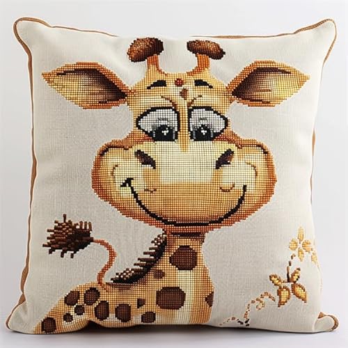 Lfynior Stickset für Kreuzstichkissen Giraffe Stickkissen zum Selbersticken 45X45cm Stickpackung Stickset Kreuzstich Kissen zum Basteln Stickkissen Stickpackung mit Vorgedruckt Kreuzstichmotiv Lfynior Stickset für Kreuzstichkissen Giraffe Stickkissen zum Selbersticken 45X45cm Stickpackung Stickset Kreuzstich Kissen zum Basteln Stickkissen Stickpackung mit Vorgedruckt Kreuzstichmotiv von Lfynior