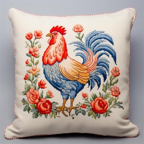 Lfynior Stickset für Kreuzstichkissen Huhn Stickkissen mit Muster 45X45cm Stickpackung Stickset Kreuzstich Kissen zum Basteln Stickkissen Stickpackung mit Vorgedruckt Kreuzstichmotiv Lfynior Stickset für Kreuzstichkissen Huhn Stickkissen mit Muster 45X45cm Stickpackung Stickset Kreuzstich Kissen zum Basteln Stickkissen Stickpackung mit Vorgedruckt Kreuzstichmotiv von Lfynior