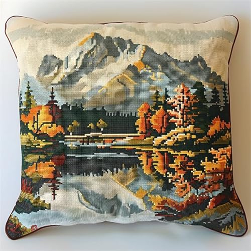 Lfynior Stickset für Kreuzstichkissen Landschaft Stickkissen mit Muster 45X45cm Stickpackung Stickset Kreuzstich Kissen zum Basteln Stickkissen Stickpackung mit Vorgedruckt Kreuzstichmotiv Lfynior Stickset für Kreuzstichkissen Landschaft Stickkissen mit Muster 45X45cm Stickpackung Stickset Kreuzstich Kissen zum Basteln Stickkissen Stickpackung mit Vorgedruckt Kreuzstichmotiv von Lfynior