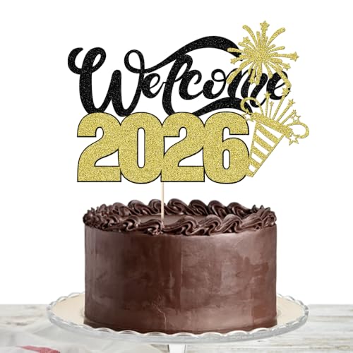 Willkommens-Kuchenaufsatz 2026, Neujahrsparty-Dekoration, Silvester, Weihnachten, Frohe Feiertage, Party-Dekoration von Lgaiehjc