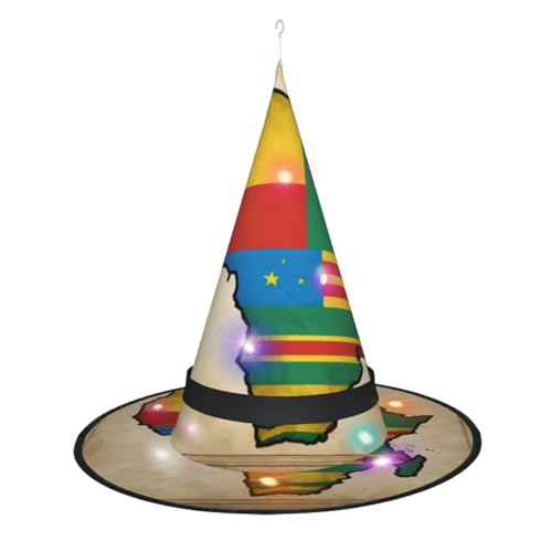Lghdfyo Halloween-Hexenhüte für Erwachsene, hängende dekorative Hüte, faltbare Hexenhüte, Rollenspiele, Kleidung, Zubehör, Hüte von Lghdfyo