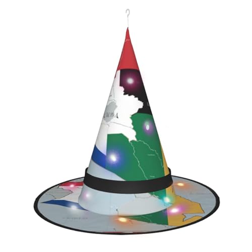 Lghdfyo Halloween-Hexenhüte für Erwachsene, hängende dekorative Hüte, faltbare Hexenhüte, Rollenspiele, Kleidung, Zubehör, Hüte von Lghdfyo
