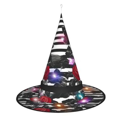 Lghdfyo Halloween-Hexenhüte für Erwachsene, hängende dekorative Hüte, faltbare Hexenhüte, Rollenspiele, Kleidung, Zubehör, Hüte von Lghdfyo