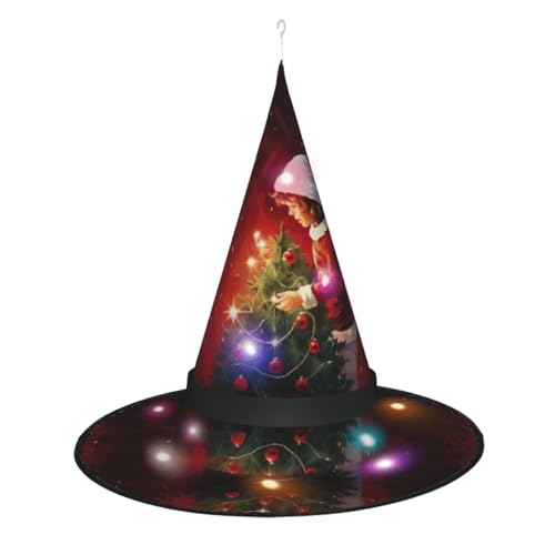 Lghdfyo Halloween-Hexenhüte für Erwachsene, hängende dekorative Hüte, faltbare Hexenhüte, Rollenspiele, Kleidung, Zubehör, Hüte von Lghdfyo
