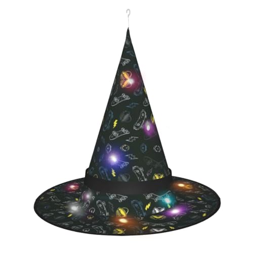 Lghdfyo Halloween-Hexenhüte für Erwachsene, hängende dekorative Hüte, faltbare Hexenhüte, Rollenspiele, Kleidung, Zubehör, Hüte Lghdfyo Halloween-Hexenhüte für Erwachsene, hängende dekorative Hüte, faltbare Hexenhüte, Rollenspiele, Kleidung, Zubehör, Hüte von Lghdfyo