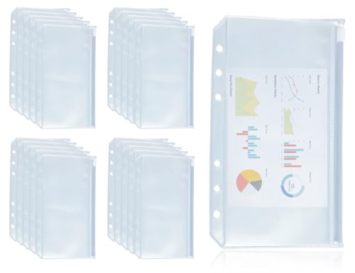 Lhbwhiz 20 Stück A6 Binder Taschen,Wasserdicht Bindertaschen,PVC 6 -Loch Reißverschluss Mappe,A6 Ordner,Geld Budget Umschläge,Durchsichtige Loseblattbeutel,für A6 Notebook Planer Einlegeseiten Zubehör Lhbwhiz 20 Stück A6 Binder Taschen,Wasserdicht Bindertaschen,PVC 6 -Loch Reißverschluss Mappe,A6 Ordner,Geld Budget Umschläge,Durchsichtige Loseblattbeutel,für A6 Notebook Planer Einlegeseiten Zubehör von Lhbwhiz