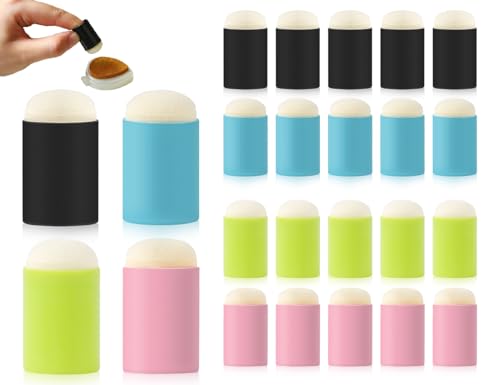 Lhbwhiz 20 Stück Finger Schwamm Daubers,Runde Malerei Handwerk schwammpinsel,Multifunktional Zeichnen Schwamm,Haltbarer Kunststoffgriff Malschwämme,für Vorlagen,Druckfarben,Kartenherstellung(Farbe) Lhbwhiz 20 Stück Finger Schwamm Daubers,Runde Malerei Handwerk schwammpinsel,Multifunktional Zeichnen Schwamm,Haltbarer Kunststoffgriff Malschwämme,für Vorlagen,Druckfarben,Kartenherstellung(Farbe) von Lhbwhiz