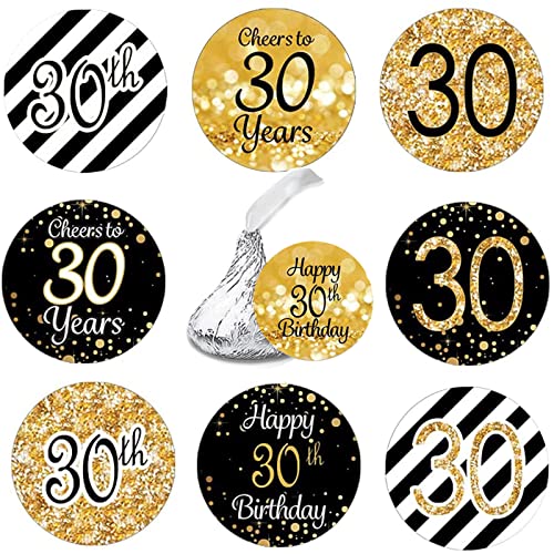 216Pcs 30.Geburtstag Aufkleber Geburtstag Sticker Jahrestag Etiketten Runder Aufkleber für Geschenk-Verpackung Gastgeschenk Hochzeit Mitgebsel Feier Party Dekoration von LhyBtm