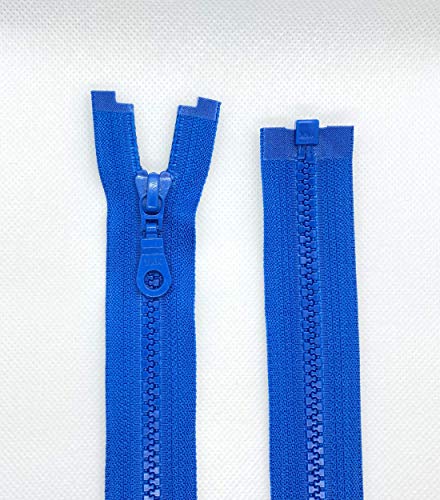 YKK Reißverschluss Kunststoff Zähne Nr.5 mittelgrob Teilbar (115 Blau, 58cm) von LIL