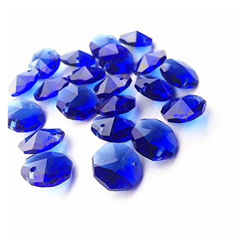 LiFBeauTiFul 100pcs / Lot Blaue Farbe 1 4mm Glaskristall Kronleuchter Achteckperlen in einem Loch Beleuchtung Zubehör DIY. Vorhangperlen liefert Home von LiFBeauTiFul